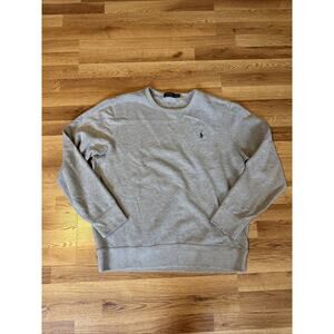 Polo Ralph Lauren The RL Fleece Pullover Crew Sweatshirt Pony Logo Grey Sz XL